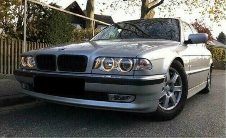 Upgrade Design Angel Eyes Scheinwerfer für BMW 7er E38 Facelift 98-01 chrom